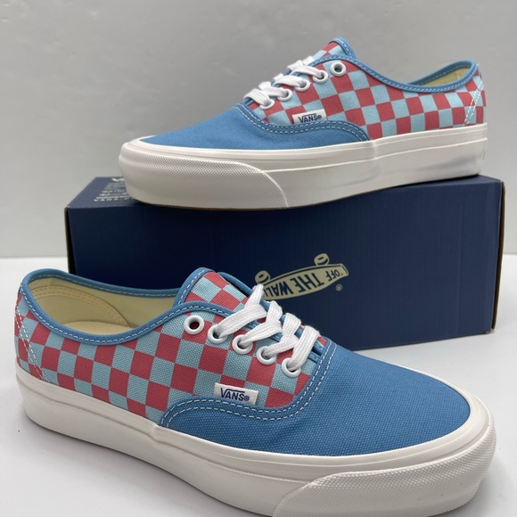 Vans •Men’s Lx Authentic 44Checkerboard Heritage BlueCheckered Canvas Sneakers